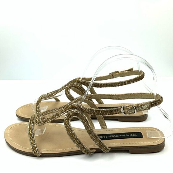 Steve madden Luxe sandal L-Crystl 7 gold gladiator - Picture 5 of 13